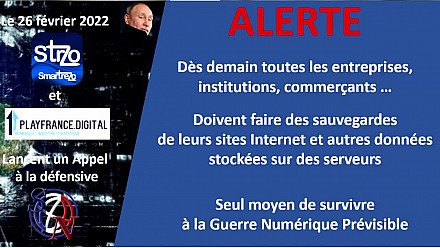 Attaque #Malware  #ALERTE - Ukraine :  Guerre Numérique menée par la Russie pourrait paralyser notre économie et institutionnels #Cyberdéfense  #Sauvegardes @platombe  @UBCOMch @serenicity_FR @MLECOMTE @effisyn_sds  @BrunoLeMaire 