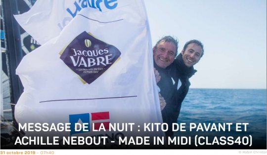 Transat Jacques VABRE 2019 : CINQUIEME JOURNEE 31 OCTOBRE 2019 @TransatJV_fr #TransatJV