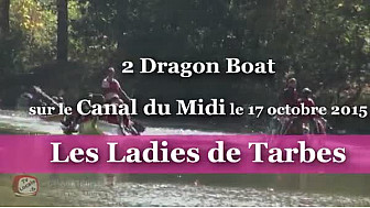 2 Dragon Boat des Ladies Tarbes sur le Canal du Midi le 17 octobre 2015 #TvLocale_fr #dragonboat