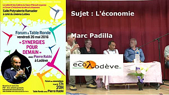 Pierre RABHI avec les Colibris Coeur d'Hérault à 'RENCONTRE SYNERGIE POUR DEMAIN' :#économie  #Lodève @mvtcolibris #PierreRabhi #TvLocale_fr