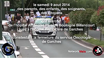 AP-HP Oncologie Garches : marche de contestation envers la fermeture du service Oncologie de Garches le 9 aout 2014