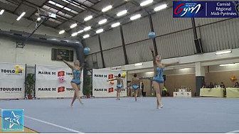 Gymnastique GR Trophée Fédéral B 17ans et moins : 1er l'ensemble de l'Etoile Gymnique de Colomiers 