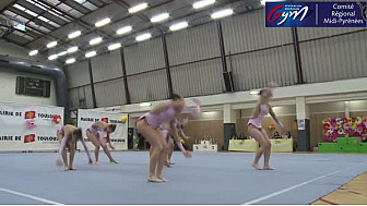 Gymnastique Rythmique en National Estéthique 12 ans et plus l'ensemble de La Colombe Gymnique de Colomiers 1er le 19 mars 2016 @FFGymnastique