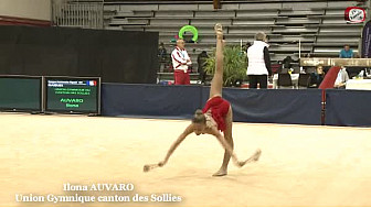  Ilona AUVARO  GR Massues au Championnat National Juniors Espoirs de Ponts de Cé @ffgymnastique #TvLocale_fr