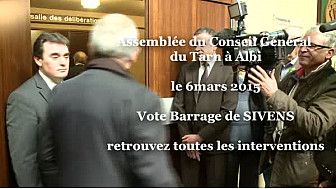 Barrage de Sivens : Débats du Conseil Général du Tarn avant le vote du 6 mars 2015 #sivens #MLECOMTE