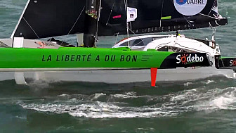 Transat Jacques Vabre 2017: Sodebo ultim  est talonné par Edmond de Rothshild qui n?est qu?à 40 miles  à 24h de l'arrivée @Sodebo_Voile @TransatJV_fr 