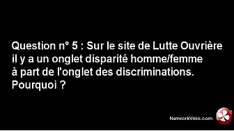 Présidentielle 2012 : la JCEF reçoit Geneviève Reimeringer, lutte ouvrière question n°5