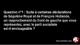 Présidentielle 2012 : la JCEF reçoit Martine Billard, front de gauche question n°1