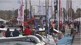 L'arrivée des multicoquies Class 50 - ©transatjacquesvabre2009