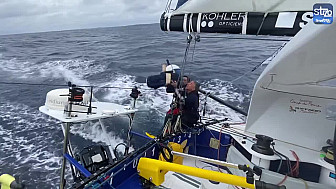 TV Locale LE HAVRE - Images Onboard des bateaux de la Transat Jacques Vabres de la journée du 10 novembre 2023.