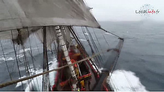 Alerte Météo: complément d'images tournées le 26 février à bord de l'Hermione au large du Portugal @LHERMIONE_SHIP @Localinfo.fr @TvLocale_fr