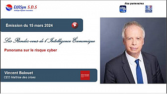 Les Rendez-vous de L'intelligence économique - Le panorama des risques cyber par Vincent Balouet de Maîtrise des Crises.