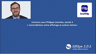 Souveraineté numérique : Entretien avec Philippe Latombe, extrait 4 'Contradictions entre affichage et actions réelles'